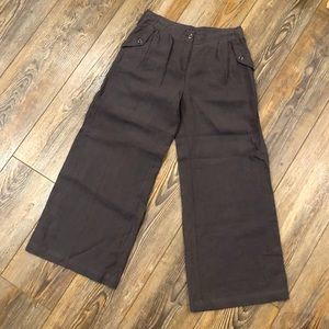 Like new! Wrap linen wide legs